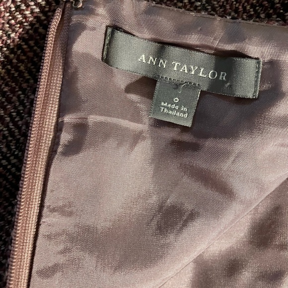 Women’s Ann Taylor Mermaid Ruffle Skirt Size 0 Pink/Black Tweed Wool Blend - Picture 5 of 12